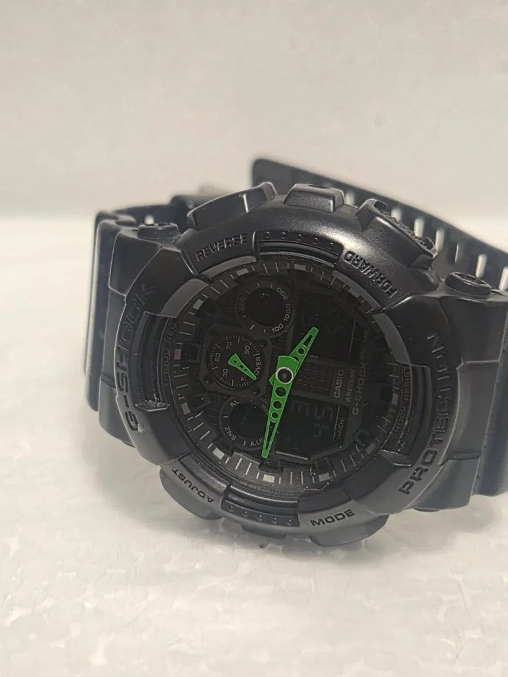Casio G Shock Matte Black and Green